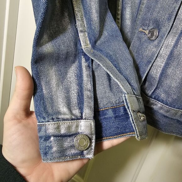 NWT Gap Women's Icon Jacket Medium Indigo Denim Silver Wash Size Large - Picture 5 of 11